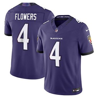 Men's Nike Zay Flowers Purple Baltimore Ravens Vapor F.U.S.E. Sewn Down Limited Jersey