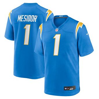 Men's Nike Powder Blue Los Angeles Chargers Akheem Mesidor Team Game Jersey