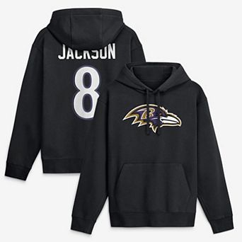 Men's Nike Lamar Jackson Black Baltimore Ravens Name & Number Hoodie