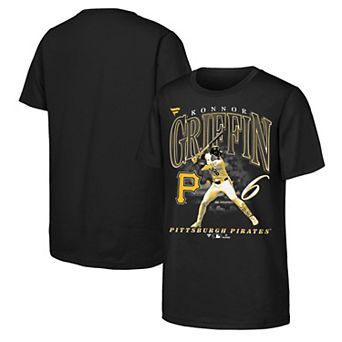 Youth Fanatics Konnor Griffin Black Pittsburgh Pirates Stance Name & Number T-Shirt