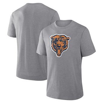 Men's Fanatics Heather Gray Chicago Bears Vintage Heritage Tribute Tri-Blend T-Shirt