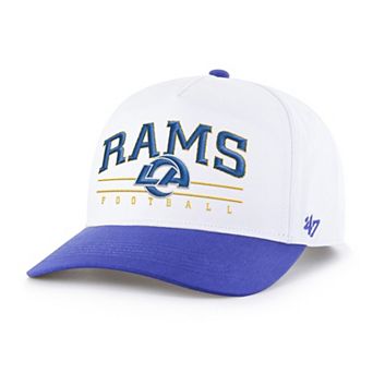 Men's '47 White/Royal Los Angeles Rams Relaxed Roscoe Hitch Adjustable Hat