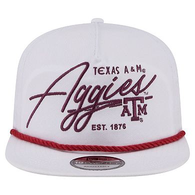 Men's New Era White Texas A&M Aggies Team Rope 19TWENTY Adjustable Hat