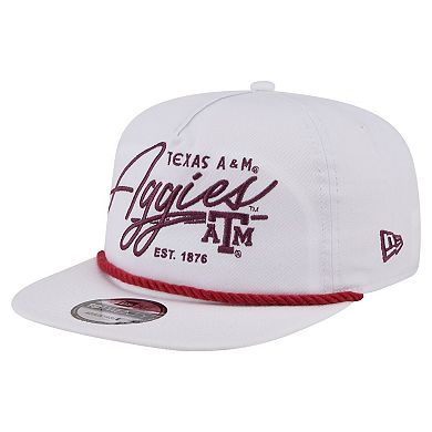 Men's New Era White Texas A&M Aggies Team Rope 19TWENTY Adjustable Hat