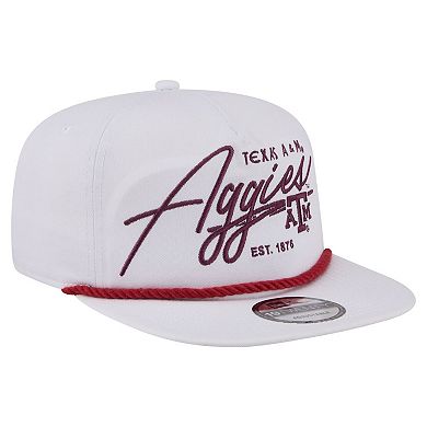 Men's New Era White Texas A&M Aggies Team Rope 19TWENTY Adjustable Hat