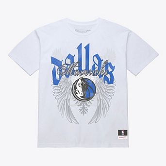 Men's Mitchell & Ness White Dallas Mavericks Old English Classic T-Shirt