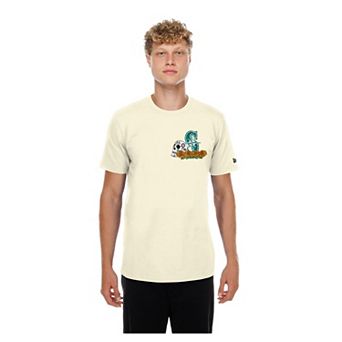 Men's New Era Natural Seattle Mariners Dia de los Muertos Sugar Skull T-Shirt