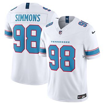 Men's Nike Jeffery Simmons White Tennessee Titans Vapor F.U.S.E. Sewn Down Limited Jersey