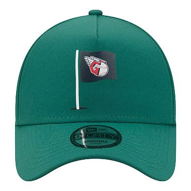 Men's New Era Green Cleveland Guardians Pin Seeker 9FORTY A-Frame Adjustable Hat