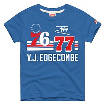 Youth Homage VJ Edgecombe Royal Philadelphia 76ers Remix Signature Name & Number Tri-Blend T-Shirt