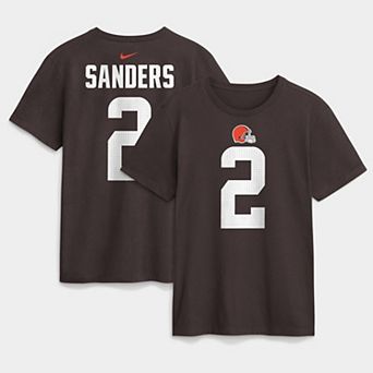 Men's Nike Shedeur Sanders Brown Cleveland Browns Name & Number T-Shirt