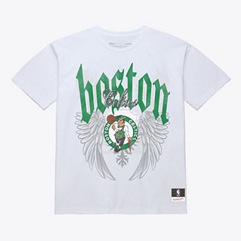 Men's Mitchell & Ness White Boston Celtics Old English Classic T-Shirt