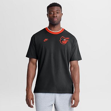 Men's Nike Black Baltimore Orioles Cooperstown Collection Ringer T-Shirt