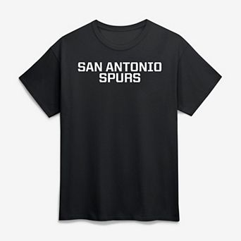Men's Logo Athletic Black San Antonio Spurs Wordmark T-Shirt
