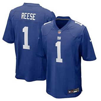 Men's Nike Royal New York Giants Arvell Reese Team Game Jersey