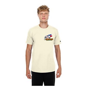 Men's New Era Natural Toronto Blue Jays Dia de los Muertos Sugar Skull T-Shirt