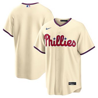 Men's Nike Cream Philadelphia Phillies Alternate Replica Jersey