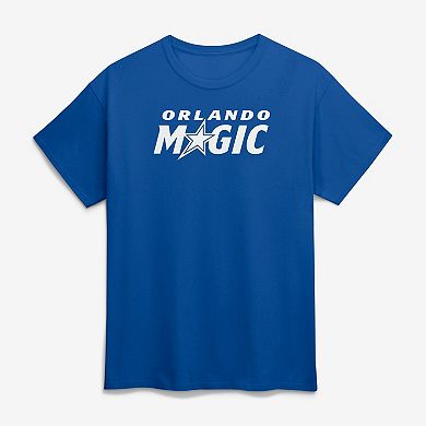 Men's Logo Athletic Blue Orlando Magic Wordmark T-Shirt