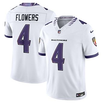Men's Nike Zay Flowers White Baltimore Ravens Vapor F.U.S.E. Stitched Limited Jersey