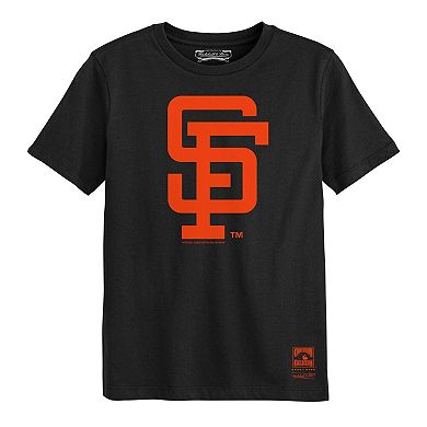 Preschool Mitchell & Ness Black San Francisco Giants Retro Logo T-Shirt