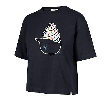 Women's '47 Navy Seattle Mariners Ice Cream Helmet T-Shirt