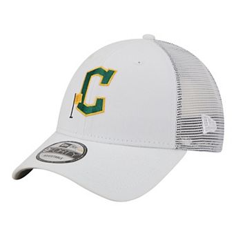 Men's New Era White Cleveland Guardians Flag 9FORTY Trucker Adjustable Hat