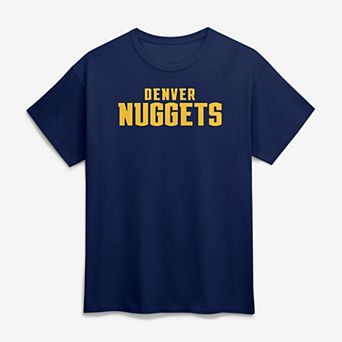 Men's Logo Athletic Navy Denver Nuggets Wordmark T-Shirt