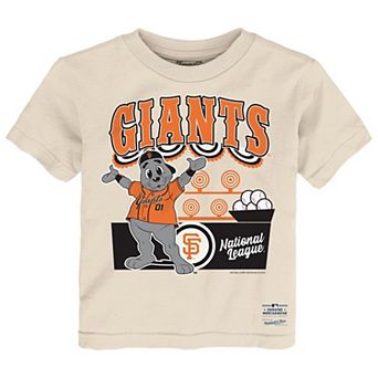Toddler Mitchell & Ness Cream San Francisco Giants Step Back Up T-Shirt
