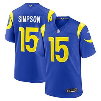 Men's Nike Royal Los Angeles Rams Ty Simpson Team Game Jersey