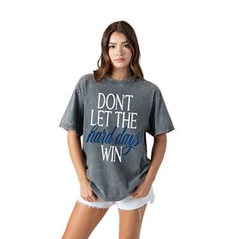 Women's Gameday Couture Gray Indianapolis Colts Kicking The Stigma Don't Let The Hard Day Win T-Shirt