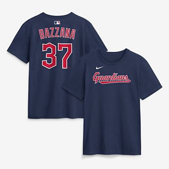 Men's Nike Travis Bazzana Navy Cleveland Guardians Name & Number T-Shirt