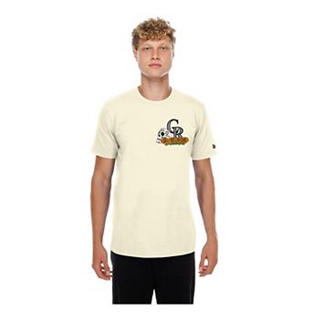 Men's New Era Natural Colorado Rockies Dia de los Muertos Sugar Skull T-Shirt