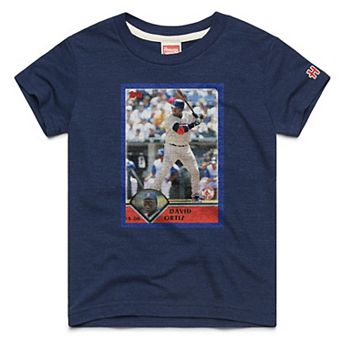 Youth Homage David Ortiz Navy Boston Red Sox Topps Baseball Card Tri-Blend T-Shirt