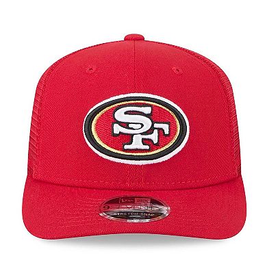 Men's New Era Scarlet San Francisco 49ers 80th Anniversary Side Patch 9SEVENTY Trucker Adjustable Hat