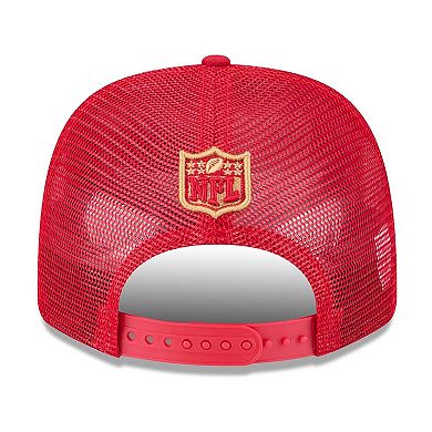 Men's New Era Scarlet San Francisco 49ers 80th Anniversary Side Patch 9SEVENTY Trucker Adjustable Hat