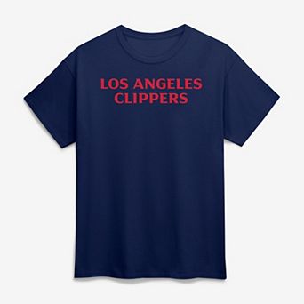 Men's Logo Athletic Navy LA Clippers Wordmark T-Shirt