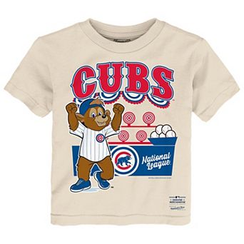 Toddler Mitchell & Ness Cream Chicago Cubs Step Back Up T-Shirt