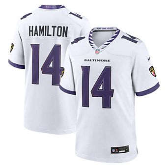 Men's Nike Kyle Hamilton White Baltimore Ravens Game Jersey