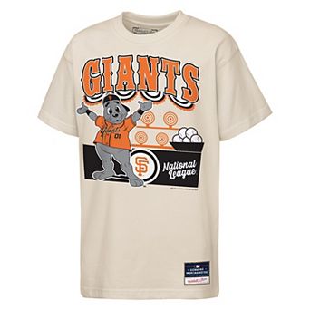Youth Mitchell & Ness Cream San Francisco Giants Step Back Up Mascot T-Shirt