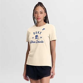 Women's Nike Natural Duke Blue Devils Legacy Team Name T-Shirt