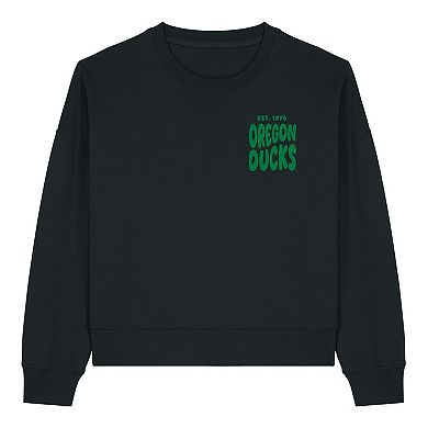 Women's Uscape Apparel Black Oregon Ducks Cloud Sweatshirt
