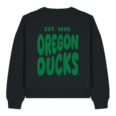Women's Uscape Apparel Black Oregon Ducks Cloud Sweatshirt