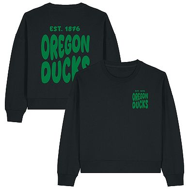 Women's Uscape Apparel Black Oregon Ducks Cloud Sweatshirt