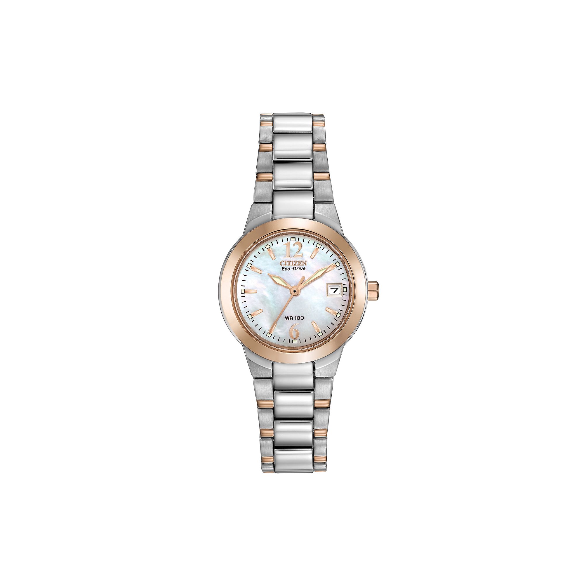 Citizen Eco-Drive Womens Silhouette Two Tone Stainless Steel Watch - EW167