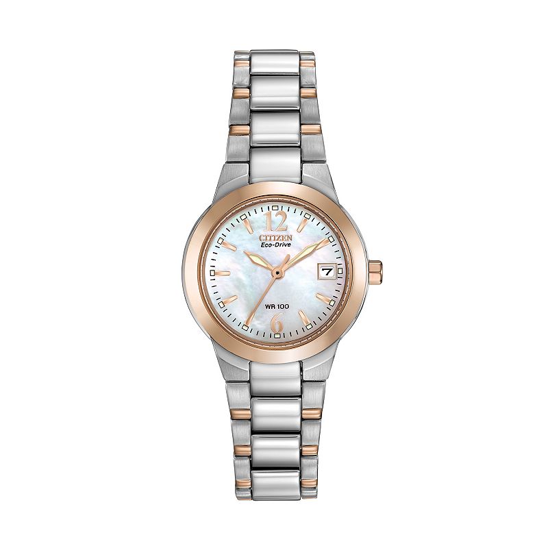 Citizen Eco-Drive Women's Silhouette Two Tone Stainless Steel Watch - EW1676-52D, Size: Small, Color