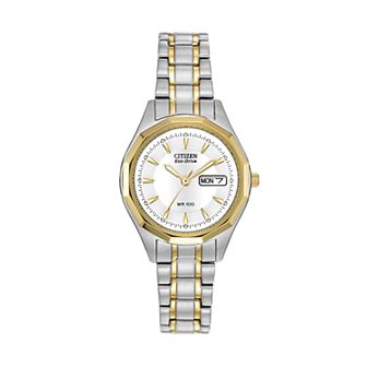 Citizen Eco-Drive Women's Two Tone Stainless Steel Watch - EW3144-51A