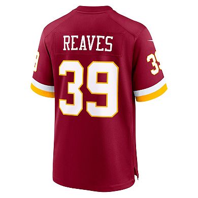 Men's Nike Jeremy Reaves Burgundy Washington Commanders Game Jersey