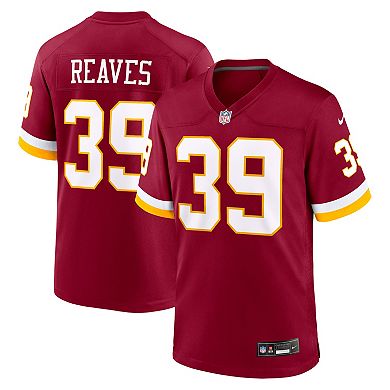 Men's Nike Jeremy Reaves Burgundy Washington Commanders Game Jersey