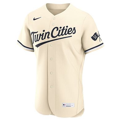 Men's Nike Cream Minnesota Twins Alternate Authentic Jersey
