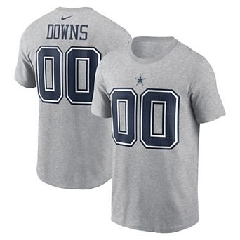 Men's Nike Caleb Downs Heather Gray Dallas Cowboys Name & Number T-Shirt